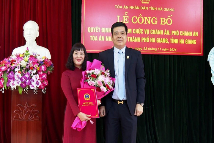 TAND thành phố Hà Giang có tân Chánh án, Phó Chánh án