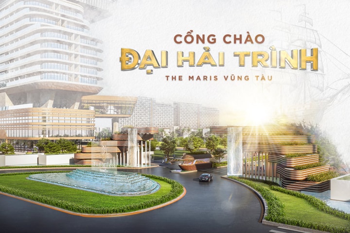 Cổng chào Đại Hải Trình The Maris Vũng Tàu - biểu tượng chào đón thượng khách