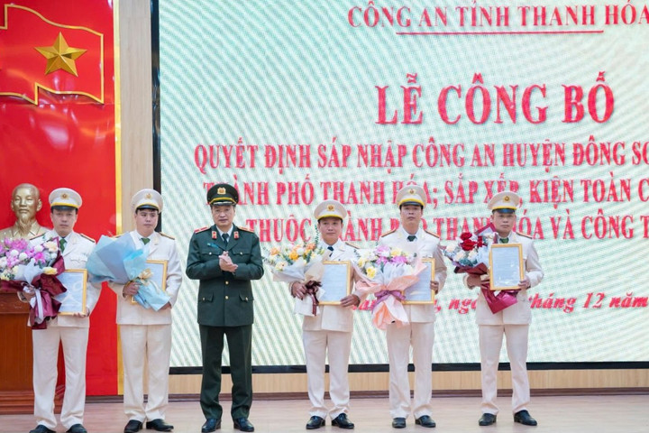 Kiện toàn bộ máy Công an TP Thanh Hóa sau sáp nhập