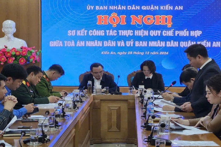 Sơ kết quy chế phối hợp giữa TAND và UBND quận Kiến An