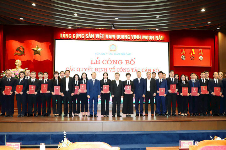 TANDTC công bố các Quyết định bổ nhiệm lãnh đạo cấp Vụ