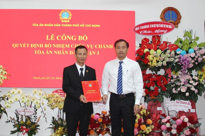 Bổ nhiệm chức vụ Chánh án TAND Quận 3