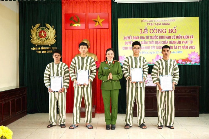 Nam Định: Giảm án tù cho 28 phạm nhân dịp Tết Nguyên đán Ất Tỵ năm 2025