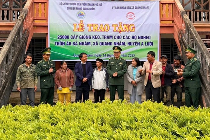 Trao tặng 25.000 cây keo giống hỗ trợ cho người dân