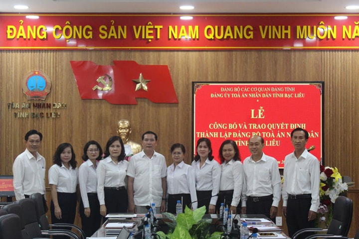 Công bố Quyết định thành lập Đảng bộ TAND tỉnh Bạc Liêu
