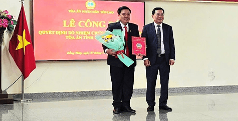 Ông Trần Văn Kiến làm Phó Chánh án TAND tỉnh Đồng Tháp