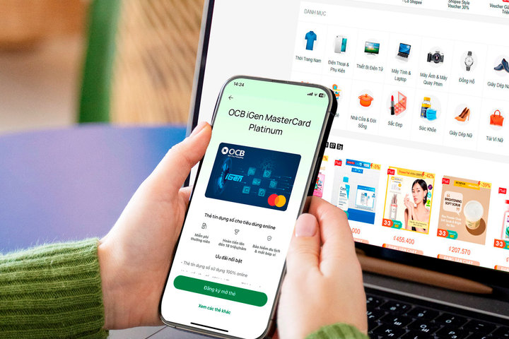 OCB iGen Mastercard Platinum: Thẻ tín dụng mua sắm trực tuyến "năng động" nhất
