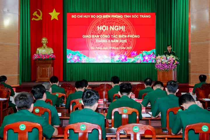 Biên phòng Sóc Trăng giao ban công tác Biên phòng tháng 3