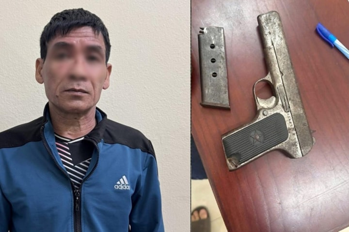 Bắt đối tượng dùng súng quân dụng để giải quyết mâu thuẫn