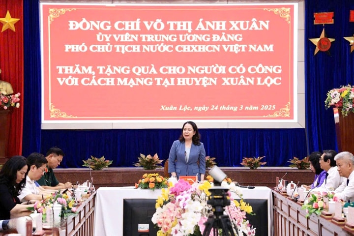 Phó Chủ tịch nước Võ Thị Ánh Xuân làm việc tại Đồng Nai