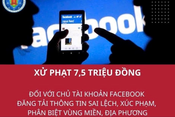 Phạt người đàn ông bình luận gây chia rẽ vùng miền trên mạng xã hội