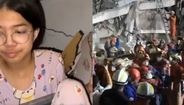 Ba bà cháu sống sót kỳ diệu dưới đống đổ nát ở Mandalay