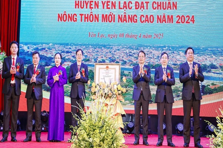 Huyện đầu tiên của Vĩnh Phúc đạt chuẩn nông thôn mới nâng cao