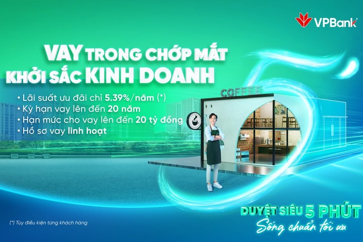 VPBank tung gói ưu đãi lãi suất chỉ từ 5,39% cho hộ kinh doanh cá thể