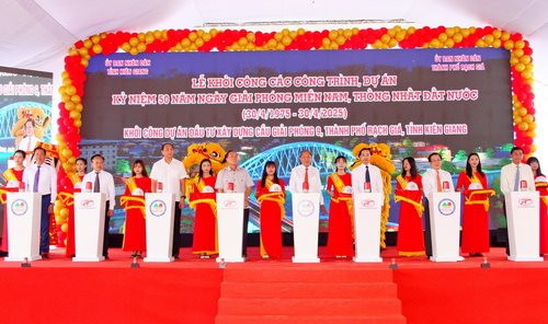 Kiên Giang: Khởi công công trình chào mừng 50 năm Ngày giải phóng miền Nam