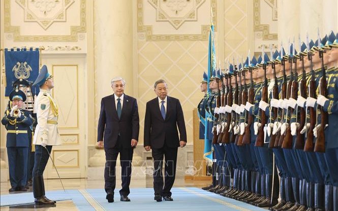 Lễ đón Tổng Bí thư Tô Lâm và Phu nhân thăm cấp Nhà nước Cộng hòa Kazakhstan