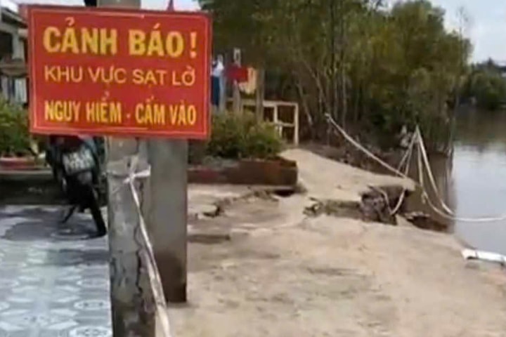 Bạc Liêu: Lại xuất hiện tình trạng sạt lở kênh 30/4