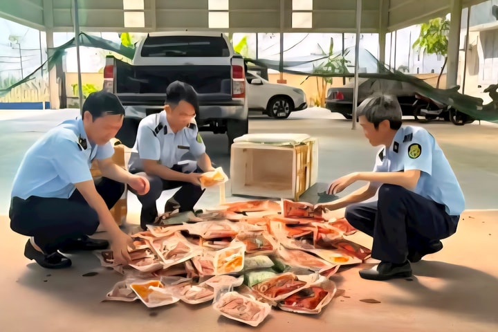 Phát hiện gần 1 tạ thực phẩm không rõ nguồn gốc