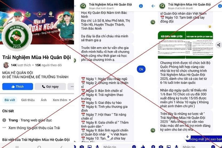 Cảnh giác lừa đảo khi đăng ký cho trẻ tham gia “trại hè quân đội”