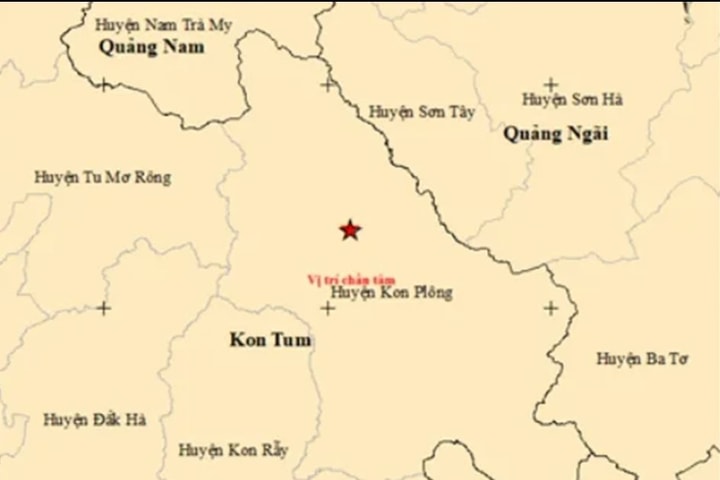 Kon Tum: Liên tiếp xảy ra 2 trận động đất