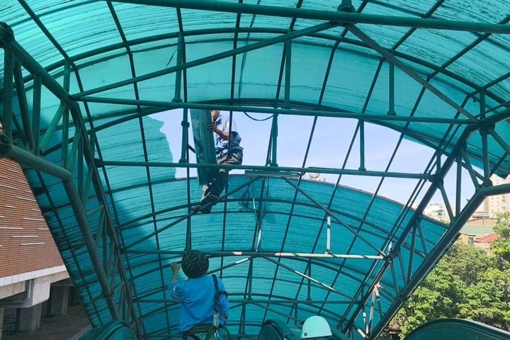 Cập nhật tiến độ sửa chữa hư hỏng tại các ga tuyến metro Cát Linh - Hà Đông