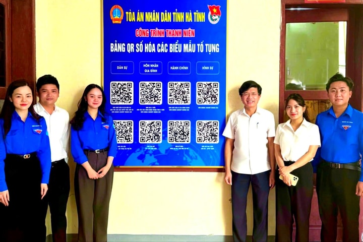 TAND tỉnh Hà Tĩnh: Đưa công trình thanh niên “Bảng QR số hóa các biểu mẫu tố tụng” vào hoạt động