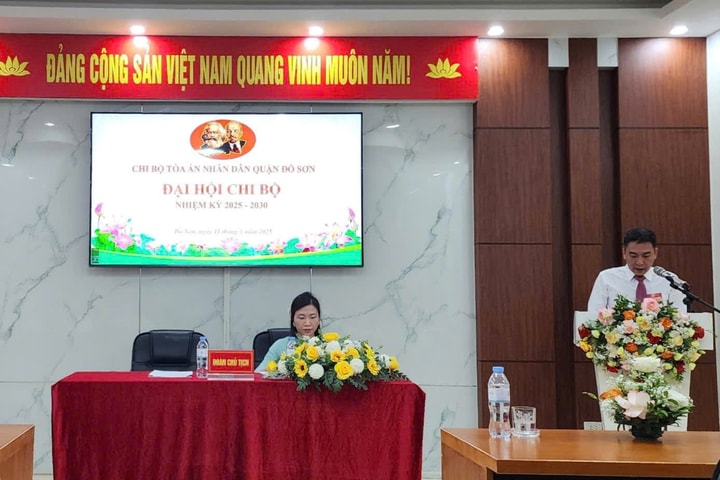 TAND quận Đồ Sơn tổ chức Đại hội Chi bộ nhiệm kỳ 2025 - 2030