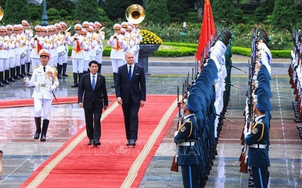 Chủ tịch nước Lương Cường chủ trì lễ đón Tổng thống Litva thăm chính thức Việt Nam