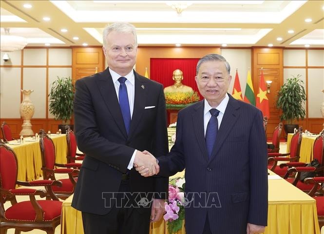 Tổng Bí thư Tô Lâm tiếp Tổng thống Litva Gitanas Nauseda