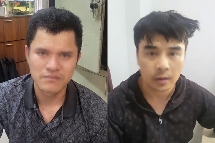 Tài xế và phụ xe húc thẳng vào đuôi xe CSGT để ngăn kiểm tra