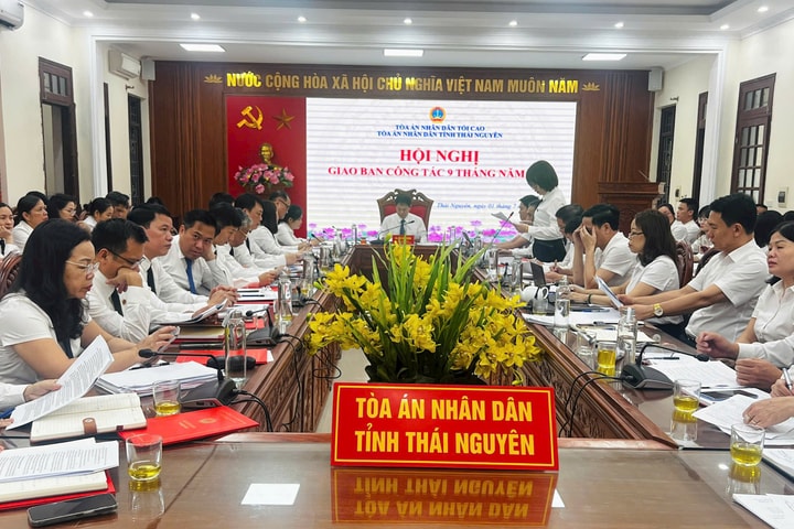 TAND tỉnh Thái Nguyên tổ chức hội nghị giao ban sau hợp nhất