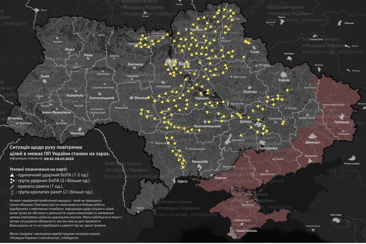 Nga tập kích Ukraine với số lượng UAV, tên lửa kỷ lục