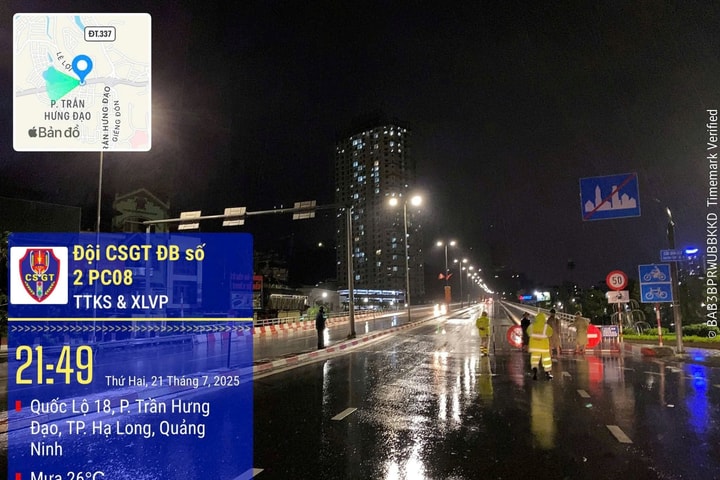 Chủ động phòng chống bão số 3, CSGT tăng cường chốt chặn, phân luồng