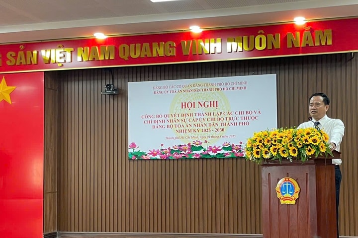 TAND TP. HCM công bố quyết định thành lập các Chi bộ, chỉ định nhân sự cấp ủy nhiệm kỳ 2025 - 2030