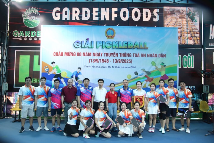 Sôi nổi Giải Pickleball Tòa án nhân dân hai cấp tỉnh Tuyên Quang năm 2025