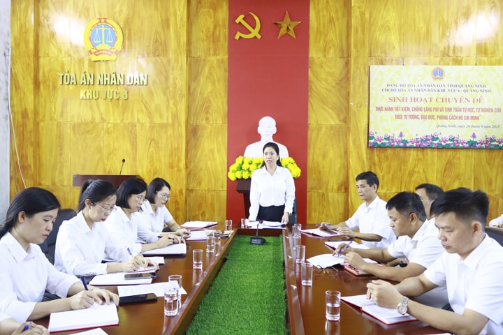 TAND khu vực 6 - Quảng Ninh đẩy mạnh thực hành tiết kiệm và tự học theo tư tưởng Hồ Chí Minh