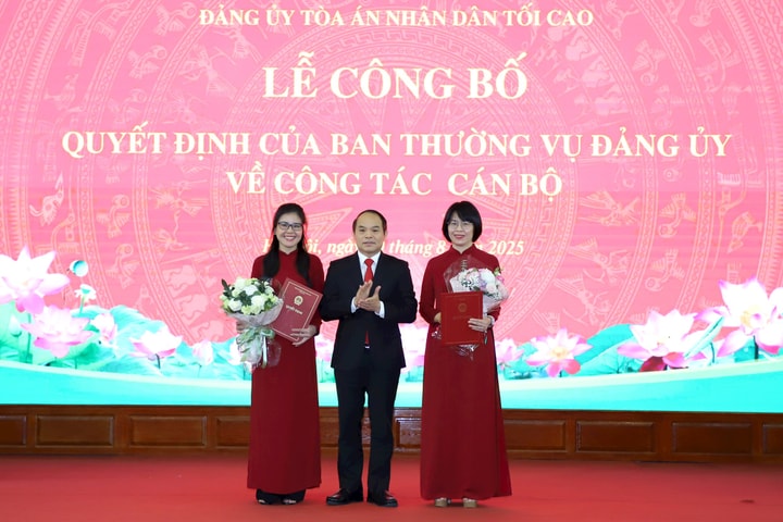 Đảng ủy TANDTC bổ nhiệm Chánh văn phòng, Phó Chánh văn phòng chuyên trách