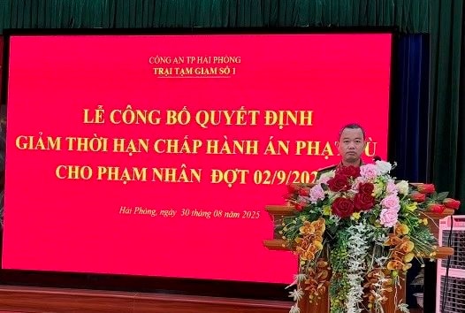 Hải Phòng: Công bố quyết định giảm án phạt tù cho phạm nhân đợt 2/9