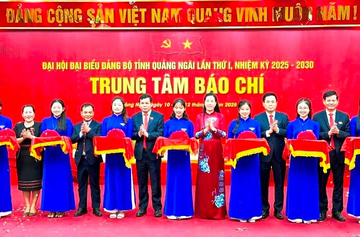 Quảng Ngãi khai trương Trung tâm Báo chí Đại hội Đảng bộ tỉnh lần thứ I