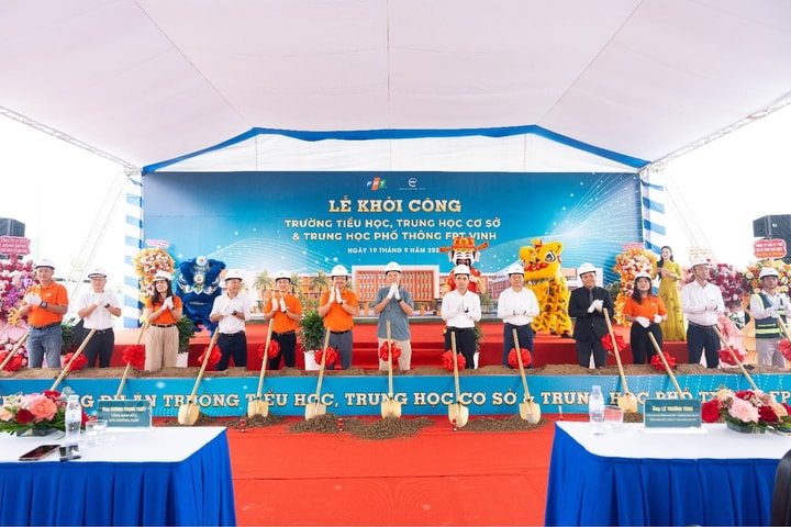 Khởi công trường liên cấp FPT tại đô thị Eco Central Park của nhà sáng lập Ecopark