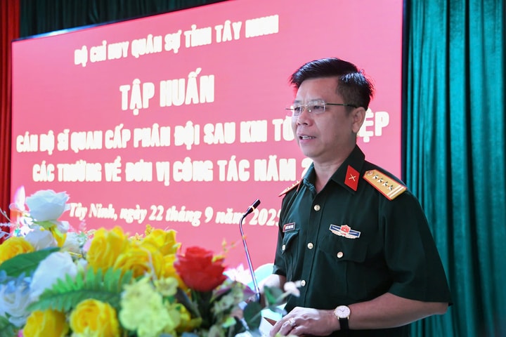 Tây Ninh tập huấn cho cán bộ sĩ quan cấp phân đội