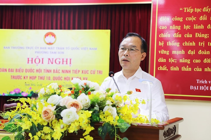 Đoàn đại biểu Quốc hội tỉnh Bắc Ninh tiếp xúc cử tri tại phường Tam Sơn
