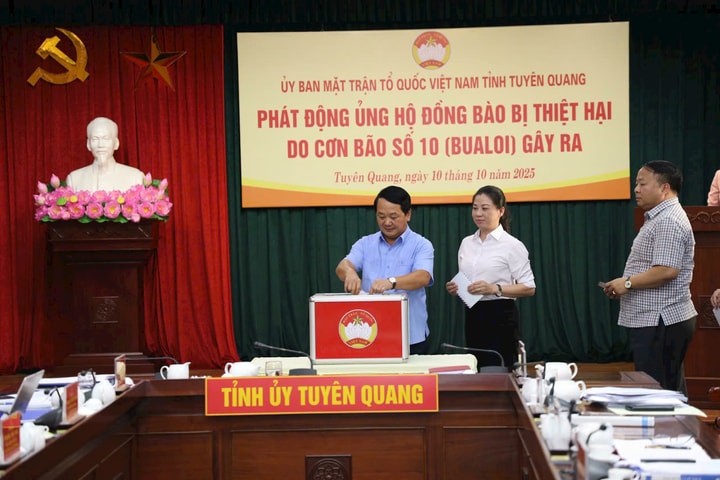 Tuyên Quang phát động ủng hộ đồng bào bị thiệt hại do bão số 10 gây ra