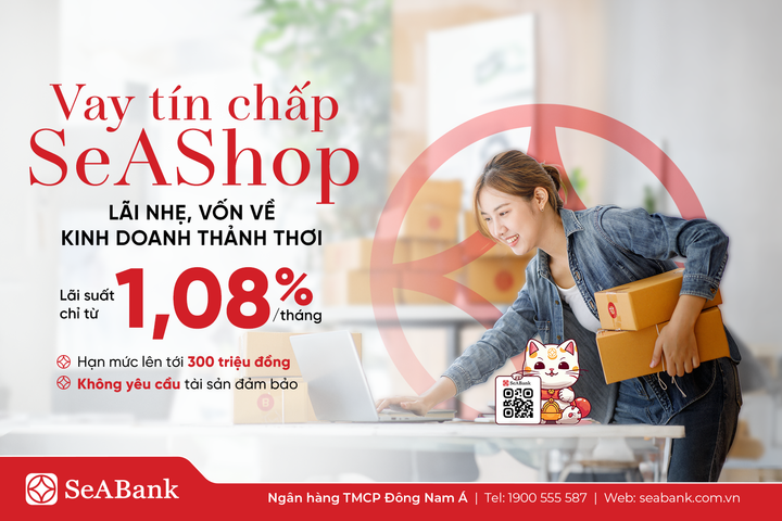 SeABank ra mắt gói vay tín chấp SeAShop: Giải pháp vốn cho hộ kinh doanh