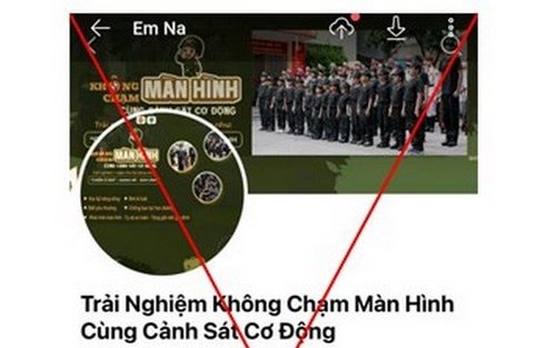 Cảnh báo trang giả mạo chương trình “Không chạm màn hình cùng Cảnh sát cơ động”