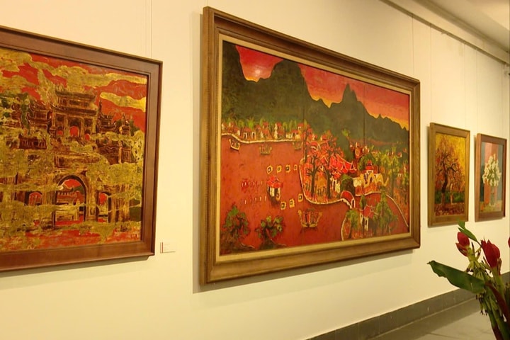 “Miền ký ức” hồn quê Việt qua sắc sơn mài