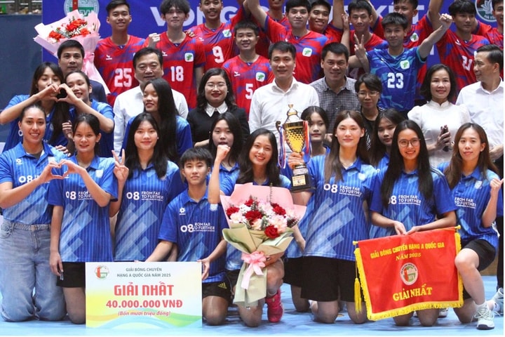 Đội bóng chuyền nữ Hà Nội vô địch giải hạng A quốc gia 2025