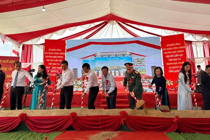 Khởi công xây dựng Trường Phổ thông dân tộc nội trú liên cấp Khuất Xá, Lạng Sơn