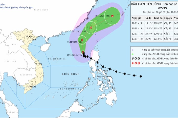Bão số 14 giật cấp 16 trên Biển Đông, miền Trung – Tây Nguyên cảnh báo lũ quét, sạt lở đất