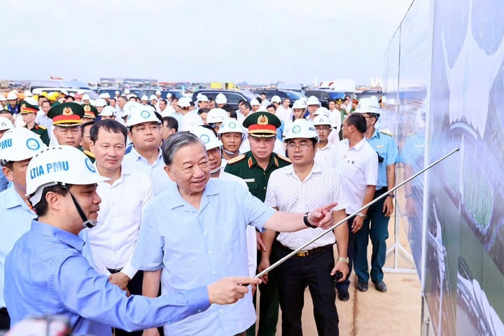 Tổng Bí thư Tô Lâm kiểm tra tiến độ Dự án Cảng hàng không quốc tế Long Thành